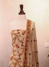 Moin Block Embroidered Raw Silk 3 Piece Unstitched Suit MBLK25ERS MD-1428